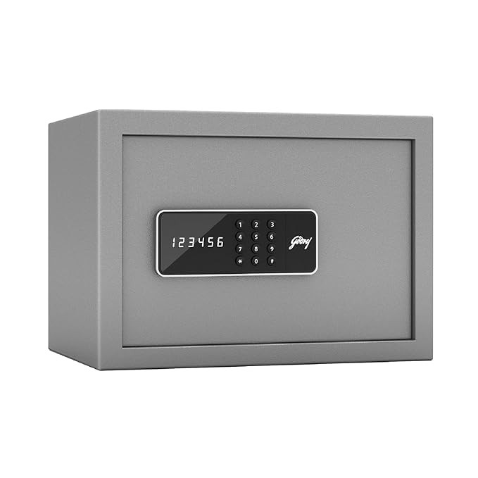 Godrej Security Solutions Forte Pro 15 Litres Digital Electronic Safe Locker for Home & Office with Motorized Locking Mechanism (Light Grey) Visit the Godrej Security Solutions Store