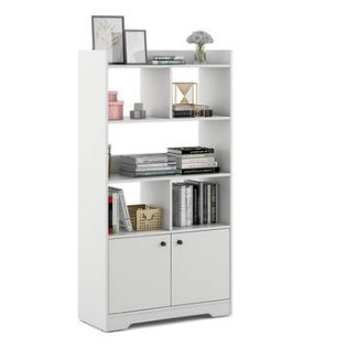 Engineered Wood Bookshelf in Frosty White Finish