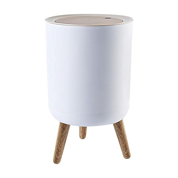 Modern Nordic Sleek Dustbin Trash Can 7 Litres with Lid for Living Room, Bedroom, and Bathroom.