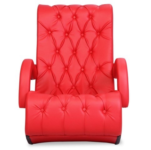 Leatherette Rocking Chair in Red