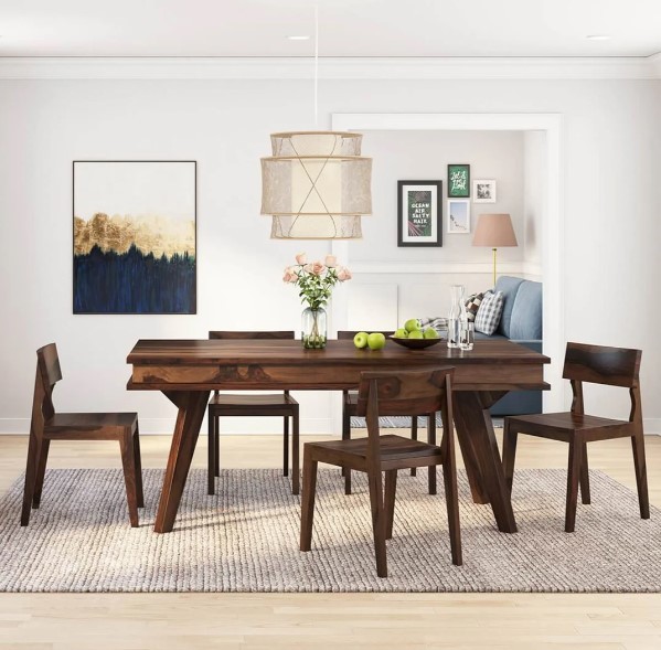 6 Seater Modern Rectangular Dining Table